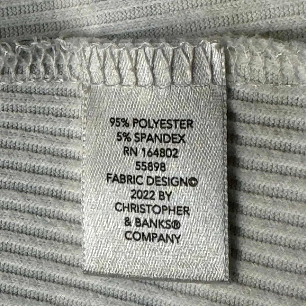 CJ Banks 3X-Large Top Striped Stretch Ribbed 3/4 Sleeve Boat Neck Soft Hi-Low - Picture 7 of 8